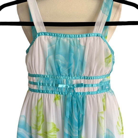 SWEET HEART ROSE Big Girl’s Floral Party Dress White Chiffon Pretty Girly, Sz 10 - Picture 2 of 15